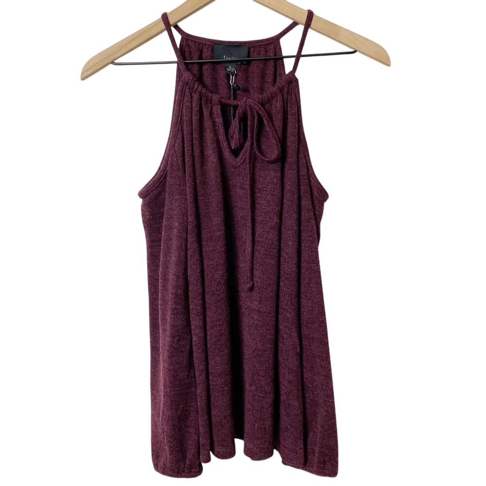 Lumiere Burgundy Cut Off Shoulder Long Sleeve Top SIZE SMALL BRAND NEW